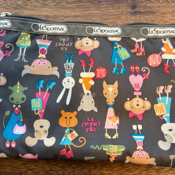 Limited Edition LeSportSac Chinese Zodiac 3-Zip Cosmetic Bag - Picture 1 of 4